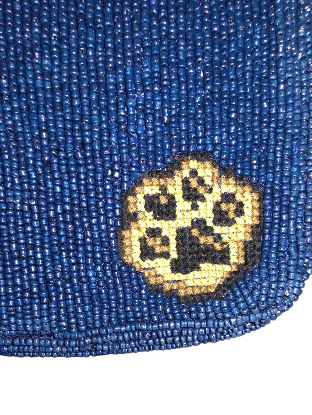 NEW Dog Navy Blue Portrait Beaded Bag Doodle Goldendoodle Handbag Purse NWT - Picture 4 of 16